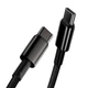 Кабель Baseus Tungsten Gold Fast Charging Data Cable Type-C to Type-C 100W 2m Black CATWJ-A01 - зображення 3