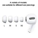 Амбушюры для AirPods Pro 3 комплект 4 пары 4 размера L/M/S/XS (Тип2), White - изображение 6
