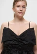 Cукня вечірня з відкритими плечима H&M 060948412 Чорна в горошок (6666000356956) - изображение 4