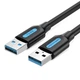 Кабель USB 3.0 Vention CONBF USB-AM - USB-AM, 1 м, 5 Гбіт/с, Black - изображение 1