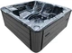 Гідромасажний СПА-басейн Aquajoy Borneo 230×230×96 см на 6 осіб, 117 форсунок, Bluetooth, темний опал - зображення 1