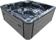 Гідромасажний СПА-басейн Aquajoy Borneo 230×230×96 см на 6 осіб, 117 форсунок, Bluetooth, темний опал - зображення 2