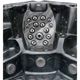 Гідромасажний СПА-басейн Aquajoy Borneo 230×230×96 см на 6 осіб, 117 форсунок, Bluetooth, темний опал - зображення 5