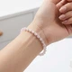 Браслет Розовый кварц кубик 5х5 мм длина 18 см розовый - изображение 2