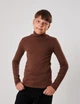Гольф с отворотом для мальчика SMIL 114209-1 Коричневый р.128 - изображение 3