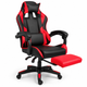 Игровое кресло GRAND HELE 26X-11 Black/Red Компьютерное для геймеров с подставкой для ног и двумя подушками - изображение 8