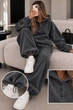 Костюм жіночий теплий на флісі Polar, двійка, One Size 42-46, сірий - изображение 2