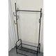 Вешалка напольная для одежды и обуви Clothes Drying Rack 8032 металлическая с перекладиной для плечиков 2 нижними полками 6 боковыми крючками с порошковым покрытием стационарная без колес 170×60×35 см - изображение 8
