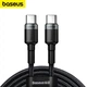 Кабель Baseus Cafule PD2.0 100W 20V 5A 1m Black Type-C кабель швидкого заряджання (CATKLF-ALG1) - зображення 1