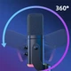 YU8 динамический игровой микрофон для ПК, USB/XLR с шумоподавлением и RGB игровых консолей и смарт-устройств, стриминга - черный - изображение 6