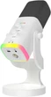 YU8 динамический игровой микрофон для ПК, USB/XLR с шумоподавлением и RGB игровых консолей и смарт-устройств, стриминга - белый - изображение 1