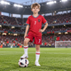Детская футбольная форма Криштиану Роналду Cristiano Ronaldo №7 Португалия Portugal 2026 красная, футболка + шорты, размер 26, рост 140–150 см - изображение 4
