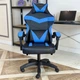 Игровое кресло с широким сиденьем DEXON RD-6017 из экокожи, Синее - изображение 3
