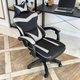 Игровое кресло с широким сиденьем DEXON RD-6017 из экокожи, Серое - изображение 4