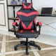 Игровое кресло с широким сиденьем DEXON RD-6017 из экокожи, Красное - изображение 3