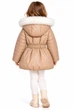 Зимняя куртка с капюшоном и мехом для девочки Garden baby 105504 бежевый 122 - изображение 4