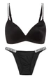 Комплект Shine Push up Victoria’s Secret Чорний 38C-M - изображение 1