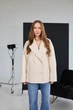 Жіноче коротке пальто піджак UF-Fashion М-409 42 бежевий - зображення 1