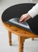 Мягкое стекло рифлёное чёрное на круглый стол с подрезом под 45° Claritex 1.5 мм диаметр 150 см - изображение 8