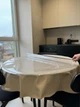 Мягкое стекло глянцевое на круглый стол с подрезом под 45° Claritex 2 мм диаметр 50 см - изображение 2