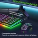 Беспроводной игровой комплект MOOJAY с RGB-подсветкой Черный - изображение 4