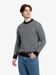 Джемпер чоловічий Arber з кашеміром та вовною Crew-neck7 N-AVT-150 S зріст 4 сірий, чорний (M10.24.12.631) - изображение 3