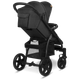 Прогулочная коляска Lionelo Annet Black Carbon, большие колеса EVA 11"/8", амортизация, регулируемая спинка и подножка, футкавер, москитная сетка, подстаканник - изображение 8