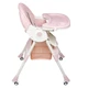 Стільчик для годування Kidoro One ST-6540 Pink екошкіра, 5-точкові ремені, регулювання спинки, колеса зі стопорами, до 50 кг - зображення 6