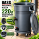 Бочка для дощової води Bass Polska BH 79970 220 л з фільтром Мобільний контейнер для сміття на колесах - зображення 1