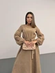 Платье женское миди вельвет IMMA Мод 273 Бежевое - изображение 6