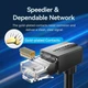 Патч-корд Vention Cat6 UTP RJ45 — RJ45 з кутовим конектором 90° вгору, 8 м, Black (IBVBK) - зображення 8