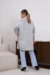 В'язаний жіночий кардиган MRIA кольору сірого, розмір One Size - изображение 4
