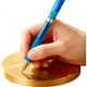 Висувна гелева ручка M&G Stationery Little Gold Ring K35 0,5 мм із швидким висиханням, синім чорнилом, рецептурне приладдя для бізнесу, 12 шт., AGPK350QB - изображение 1