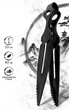Щипцы для кальяна Japona Steel Black из нержавеющей стали 23см - изображение 7