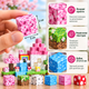 Магнитный конструктор Minecraft Розовый домик с сакурой 100 деталей для детей от 3 лет - изображение 6