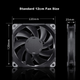 Вентилятор для охлаждения корпуса PHANTEKS M25 Elegant Black 12 см (гидравлический подшипник FDB, последовательный кабель, 4-контактный ШИМ-контроль температуры, тип воздушного потока, 2000 об/мин, высокопроизводительный подшипниковый узел) - изображение 5