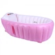 Портативная складная детская ванночка INTIME BABY BATH TUB для младенцев и детей до 4 лет, компактная безопасная надувная ванна 28×98×65 см для купания малышей с большим объёмом 75л и насосом в комплекте - изображение 8