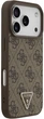 Чохол для смартфона Guess Leather 4G Triangle Strass MagSafe для Apple iPhone 18 Pro / Apple iPhone 17 Pro Brown (3666339652388) - зображення 4