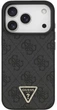 Чохол для смартфона Guess Leather 4G Triangle Strass MagSafe для Apple iPhone 18 Pro / Apple iPhone 17 Pro Black (3666339652364) - зображення 3