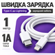 Кабель зарядки для Apple Type-C (USB-C) to Lightning 1М Тайп-с для iPhone 8/8Plus/X/Xs/11/12/12Pro Max/13 White - изображение 1