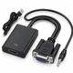 Перехідник VGA to HDMI дод. живлення та аудіо 3.5мм 77211 - изображение 1