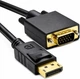 Кабель-адаптер DisplayPort — VGA, 1.8 м, для стабільного відеосигналу 78712 - зображення 1