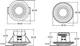 Датчик присутствия LUXA 103 S360-100-12 DE-UP WH контроль 360° Ø 12 м (1030052) Theben - изображение 2