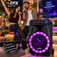 Акустическая система ZPX 12", Bluetooth, микрофон, караоке, TWS, USB/SD/AUX/FM, LED, аккумулятор 12В 12А·ч - изображение 8