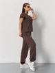Спортивный костюм для женщин цвет темно-коричневый размер S FI_012771 - изображение 2