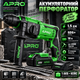 Аккумуляторный перфоратор APRO 18 В 1,5 Дж SDS+ беспроводной перфоратор до 4500 уд/мин с реверсом регулировкой оборотов 1 аккумулятором зарядным устройством и кейсом - изображение 1