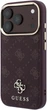 Etui na smartfon Guess Peony 4G Small Logo MagSafe do Apple iPhone 18 Pro Max / Apple iPhone 17 Pro Max Burgundy (3666339654153) - obraz 2