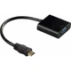 Конвертер HDMI VGA Cablexpert, 10 см, 4K/2K, чорний - изображение 1