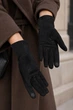 Рукавички жіночі на флісі сенсорні чорного кольору GLOVES размер 6.5 (218931) - зображення 2