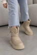 Дутики детские для девочки на меху бежевого цвета Fashion размер 37 (219096) - изображение 1